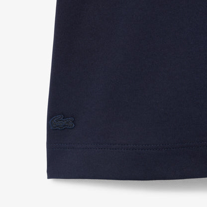 Lacoste Kadın Flare Fit Kısa Kollu Bisiklet Yaka Lacivert Elbise