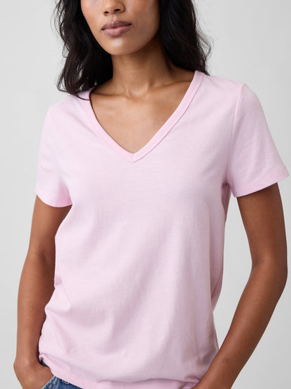 Açık Pembe Favorite V-yaka T-shirt