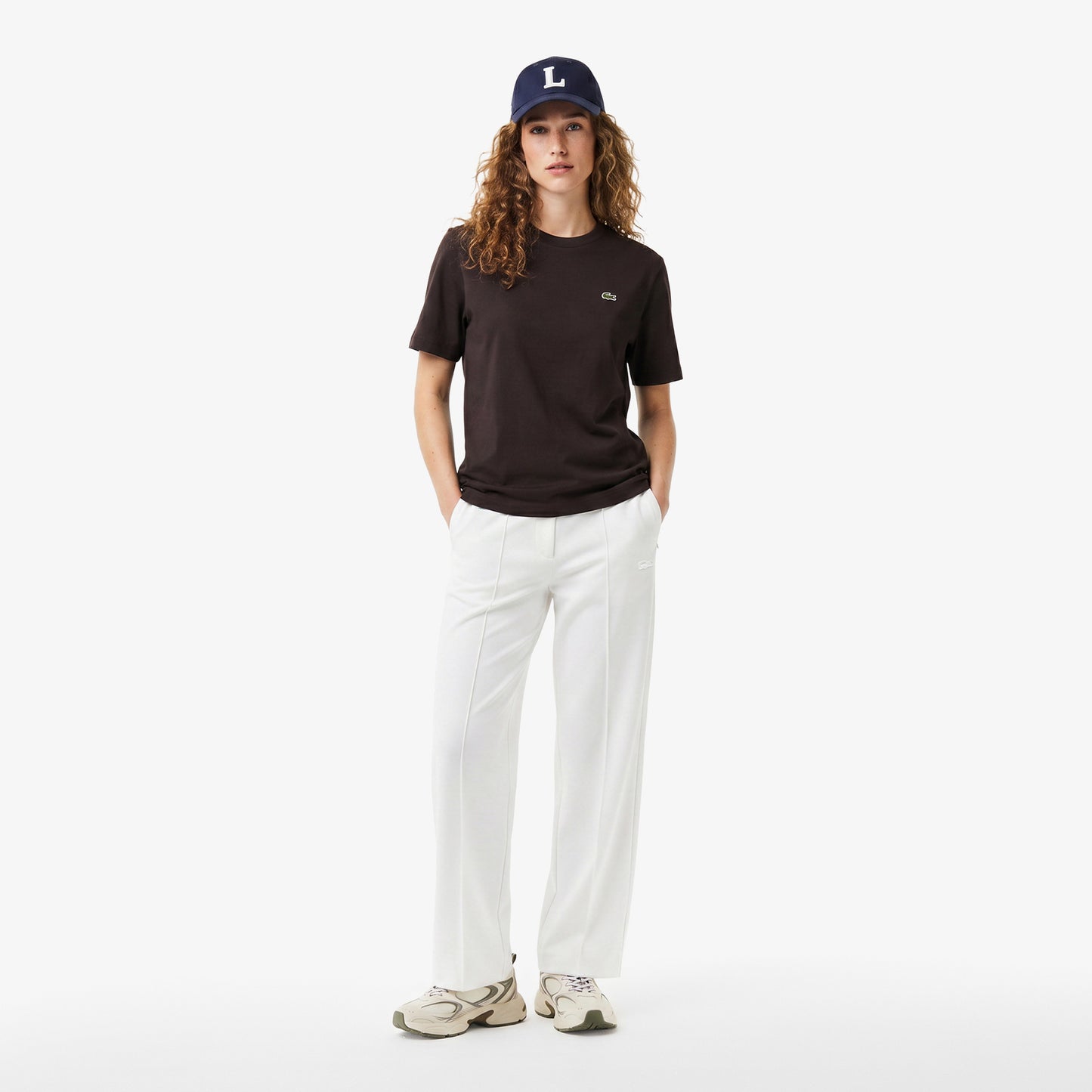 Lacoste Loose Fit Kadın Beyaz Eşofman Altı