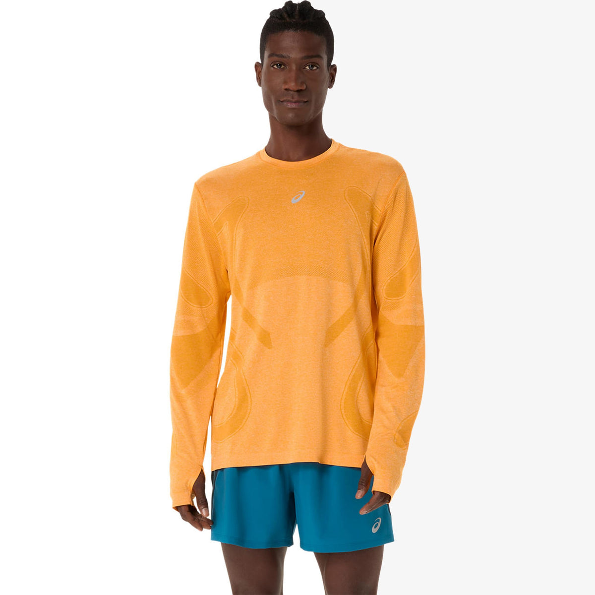 Asics Road Seamless Ls Top Erkek Turuncu Koşu Sweatshirt