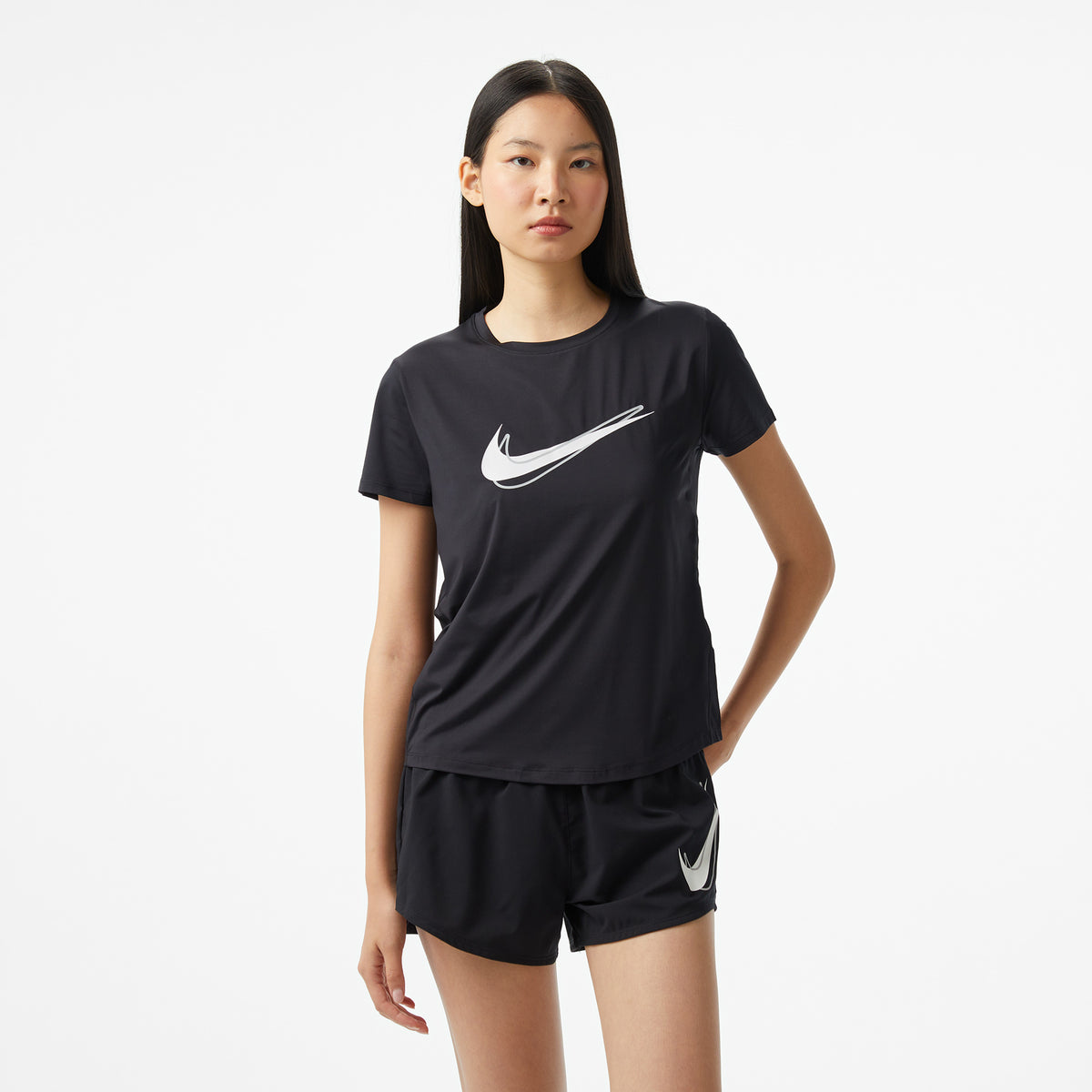Nike One Swoosh Kadın Siyah Koşu T-shirt