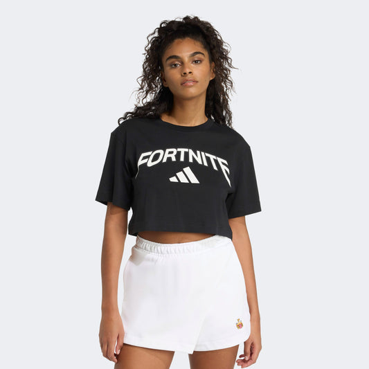 Adidas Fortnite Crop Kadın Siyah T-shirt