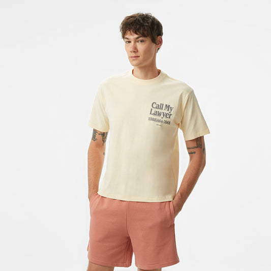 The Market 'call My Lawyer' Erkek Bej T-shirt