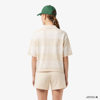 House Of Superstep X Lacoste Kapsul Koleksiyon Kadın Bej Polo