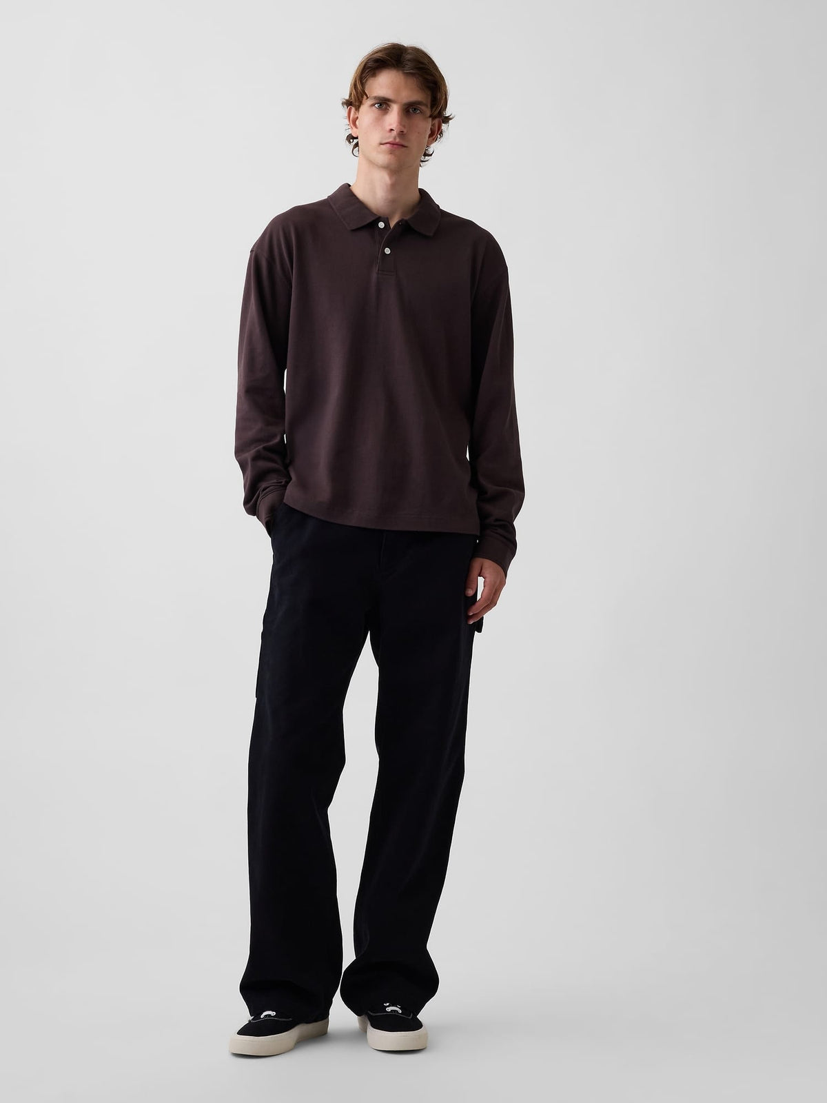 Lacivert Oversized Pique Polo T-shirt