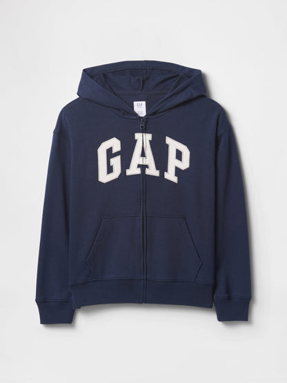 Lacivert Gap Logo Relaxed Fermuarlı Sweatshirt