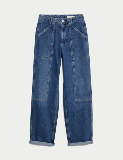 Straight Leg Jean Kargo Pantolon