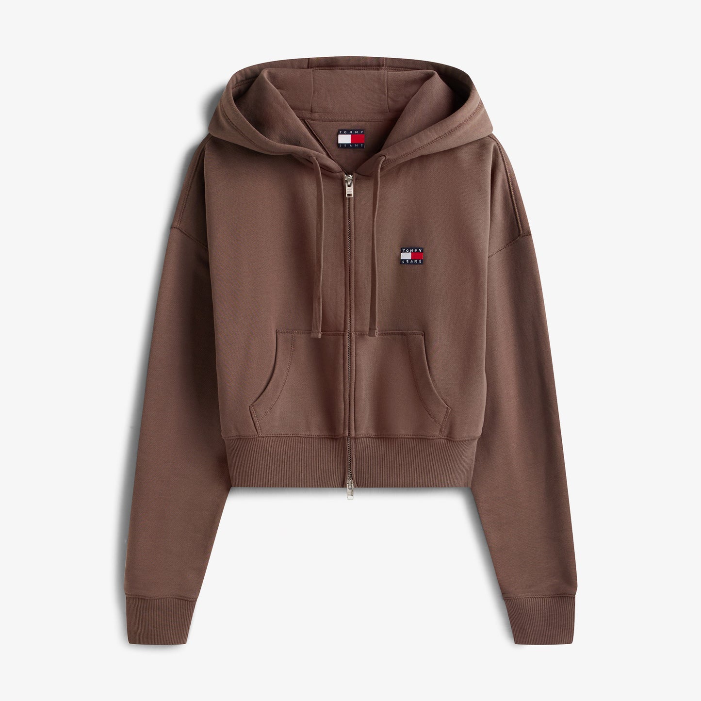 Tommy Hilfiger Bxy Crop Zip Kadın Kahverengi Sweatshirt