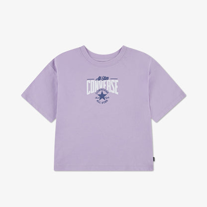 Converse Polera Manga Corta Çocuk Mor T-shirt