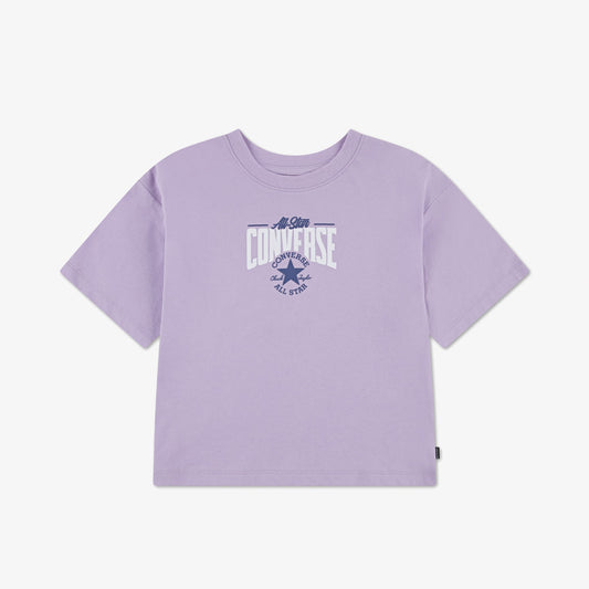 Converse Polera Manga Corta Çocuk Mor T-shirt