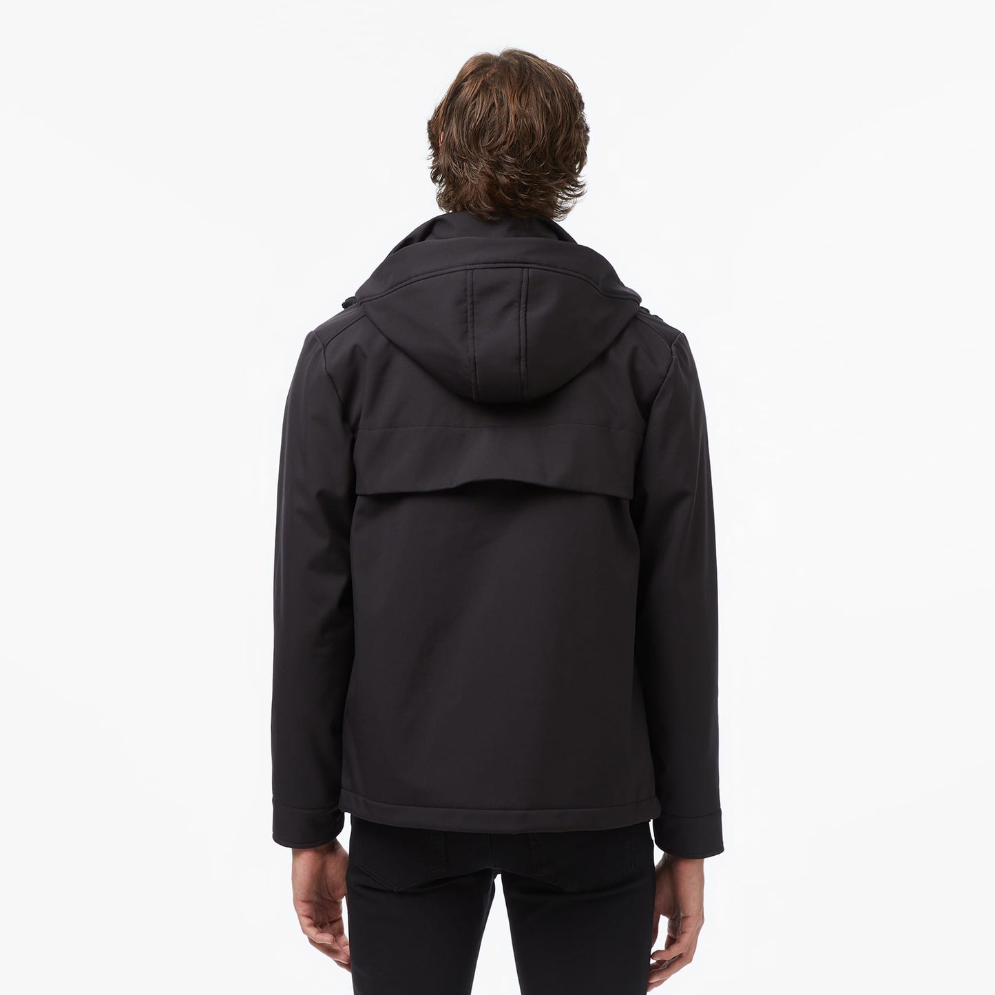 Lacoste Erkek Kapüşonlu Siyah Yağmurluk