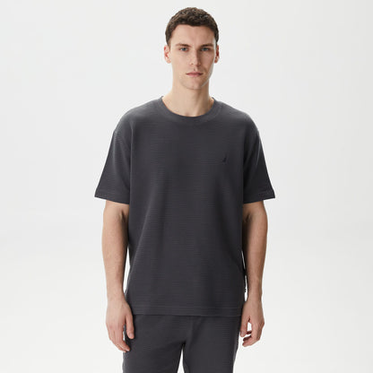 Nautica Erkek Gri Oversize T-shirt