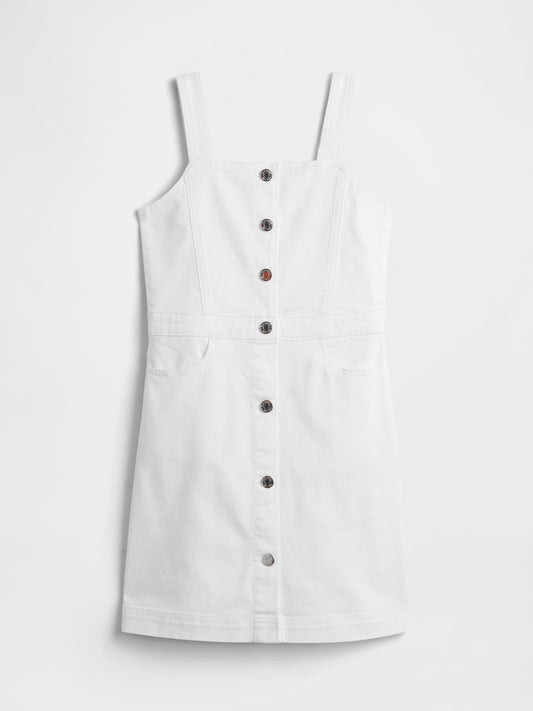 Beyaz Denim Elbise