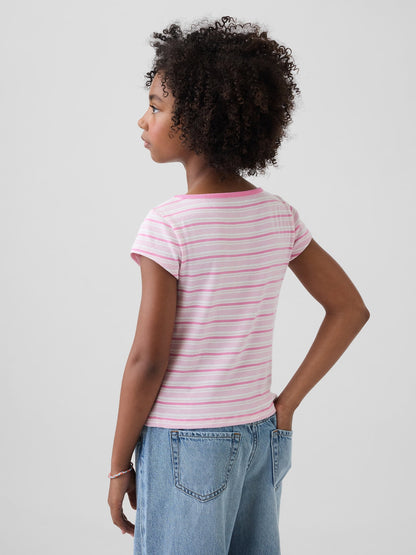 Pembe Cap-sleeve Fitted T-shirt