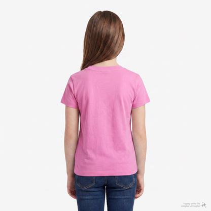Lacoste Bisiklet Yaka Çocuk Pembe T-shirt