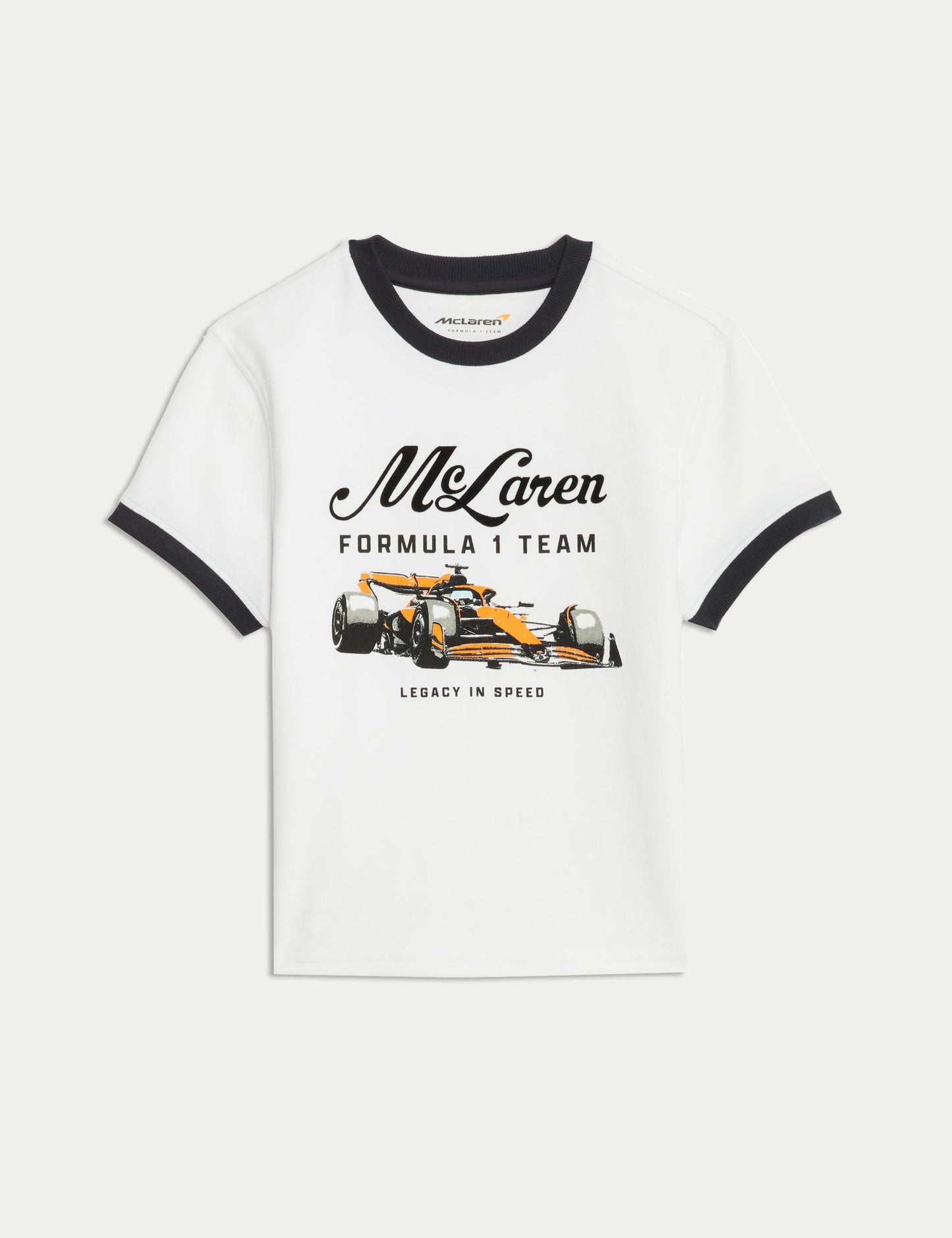 Pamuk Karışımlı Mclaren Logolu Kısa Kesim Üst (2-16 Yaş)