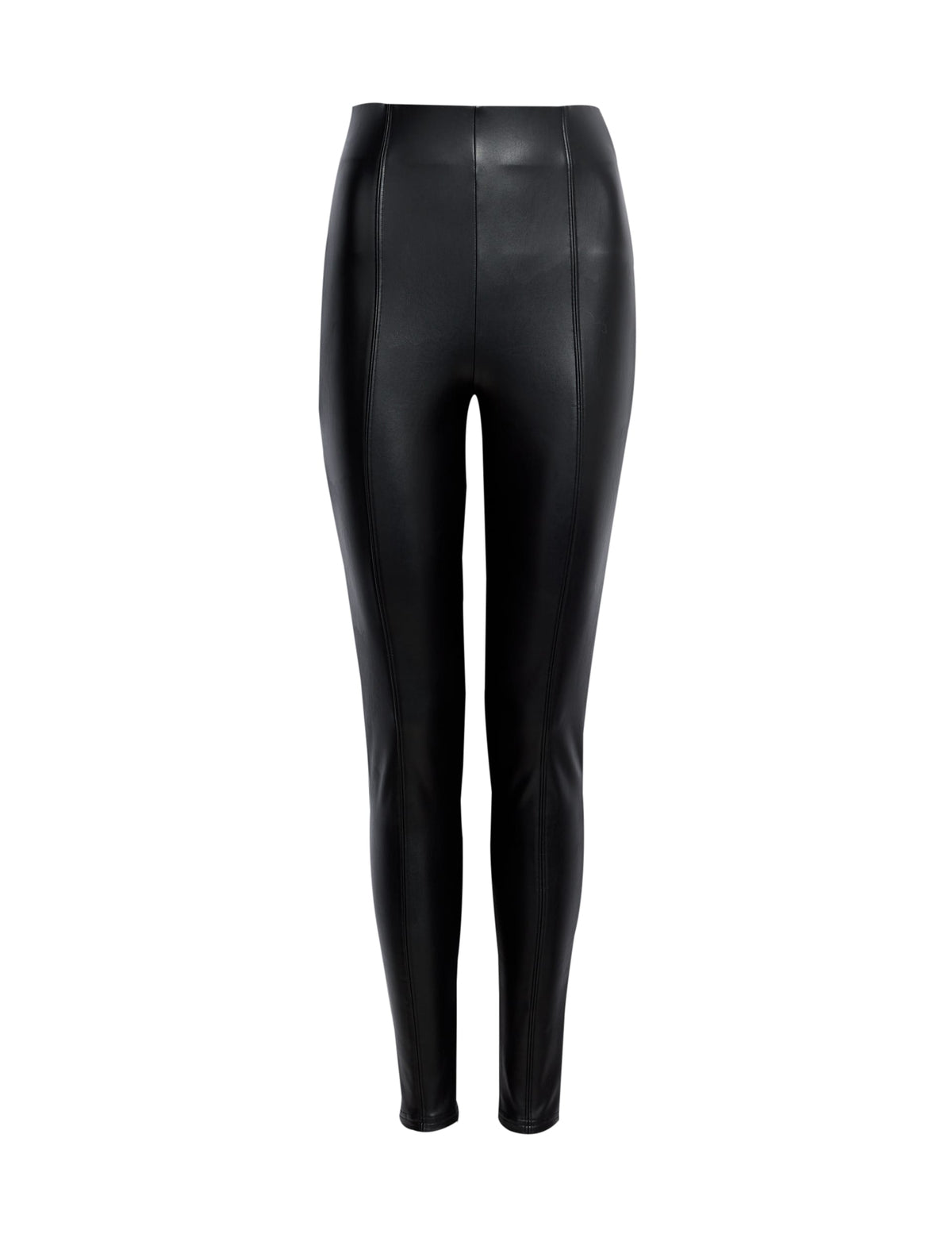 Regular Fit Deri Görünümlü Pantolon