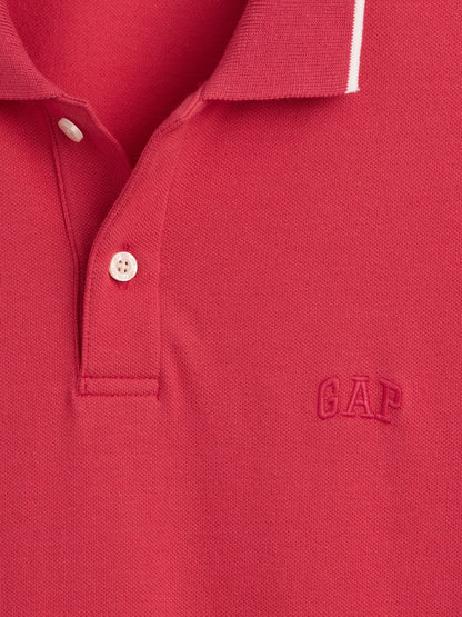 Siyah Gap Logo Piqué Polo Yaka T-shirt