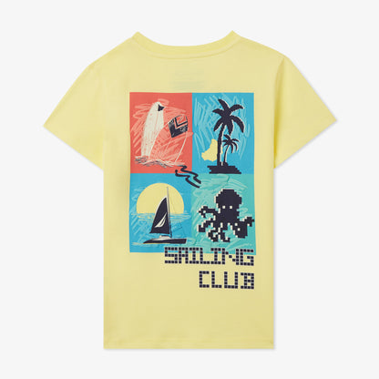 Nautica Erkek Çocuk Sarı Regular Fit Baskılı T-shirt