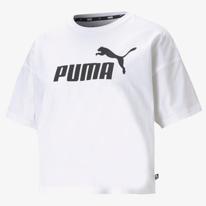 Puma Essentials Logo Kadın Beyaz T-shirt