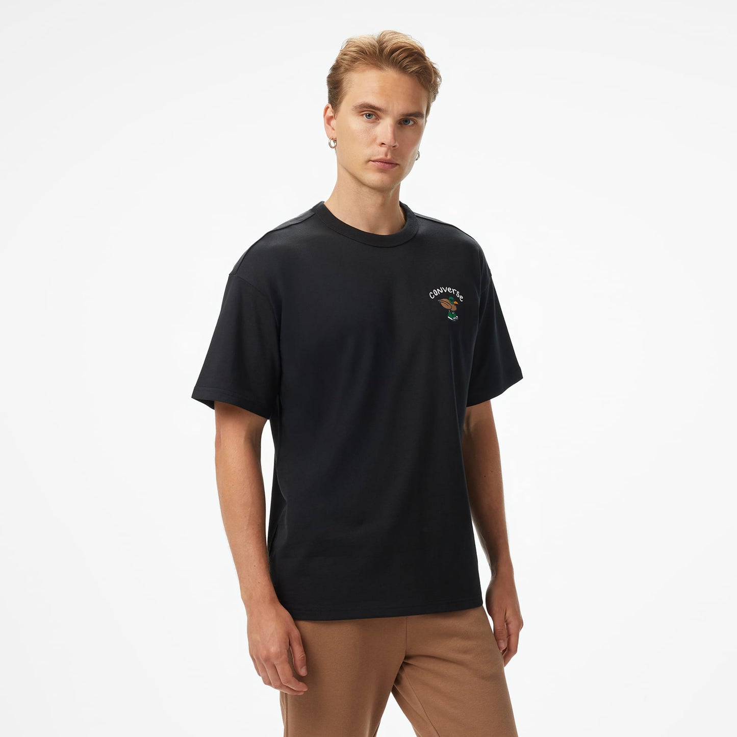 Converse Pool Side Star Chevron Erkek Siyah T-shirt