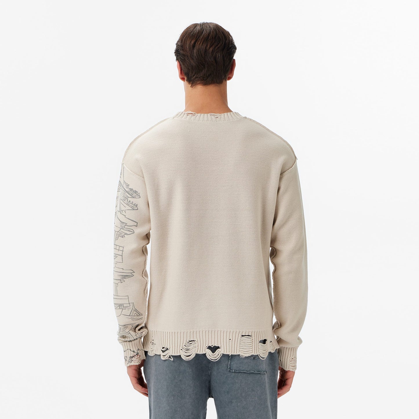United4 Erkek Krem Triko