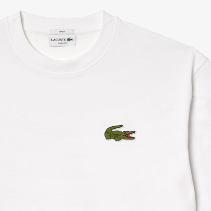 Lacoste Loose Fit Bisiklet Yaka Organik Pamuk Erkek Beyaz T-shirt