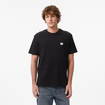 Calvin Klein Waffle Badge Crewnk Erkek Siyah T-shirt