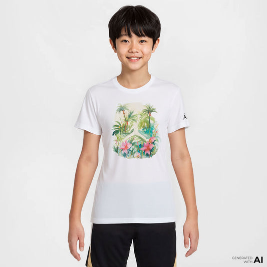 Jordan Poolside Jumpman Çocuk Beyaz T-shirt