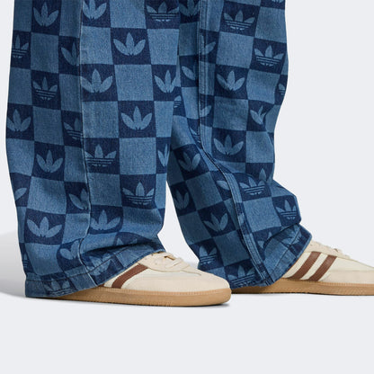 Adidas Monogram All Over Print Regular Denim Mavi Erkek Pantolon