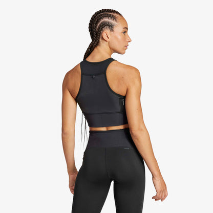 Adidas Adizero Crop Kadın Siyah Kısa Kollu Atlet