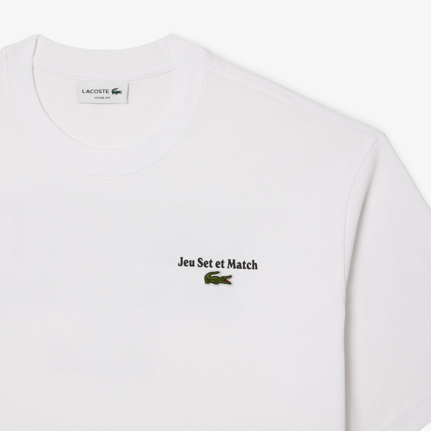 Lacoste Heavy Fit Printed Erkek Beyaz T-shirt