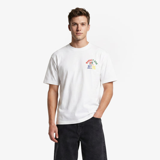 Market Smiley Foul Play Erkek Beyaz T-shirt