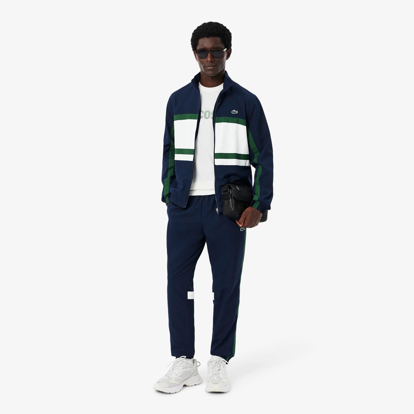 Lacoste Erkek Regular Fit Renk Bloklu Lacivert Eşofman Takımı