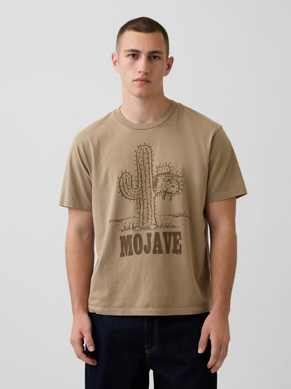 Açık Kahverengi Snoopy Mojave Relaxed Grafik T-shirt