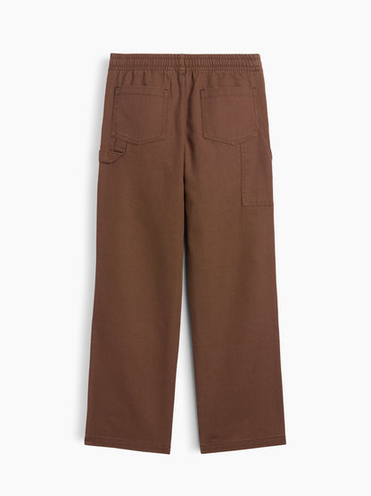 Kahverengi Relaxed Pull-on Kanvas Carpenter Pantolon
