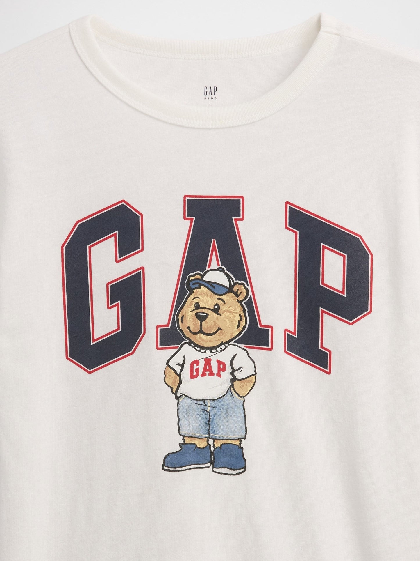 Beyaz Brannan Bear Grafik Baskılı T-shirt