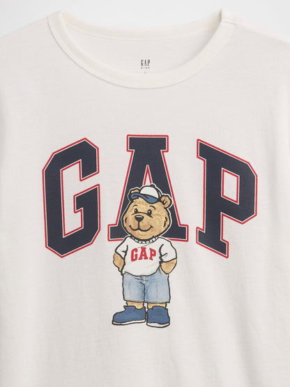 Beyaz Brannan Bear Grafik Baskılı T-shirt