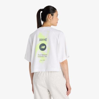 New Balance Vortex Performance Kadın Beyaz T-shirt