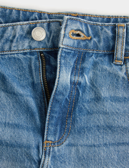 Denim Pamuklu Şort