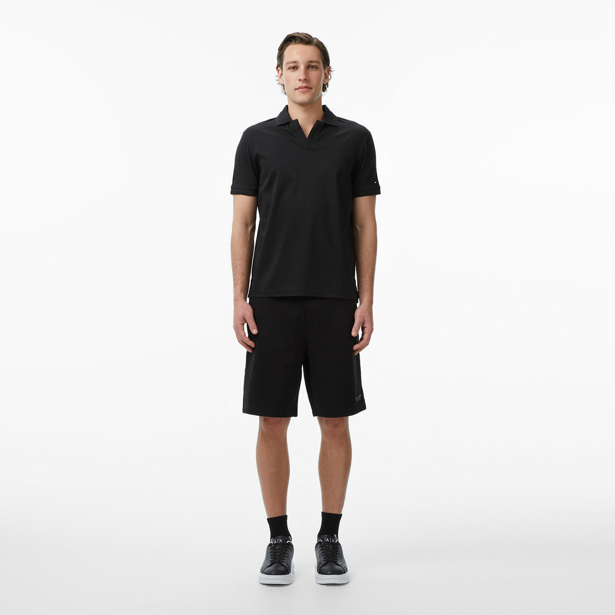 Tommy Hilfiger Erkek Siyah Polo Yaka T-shirt