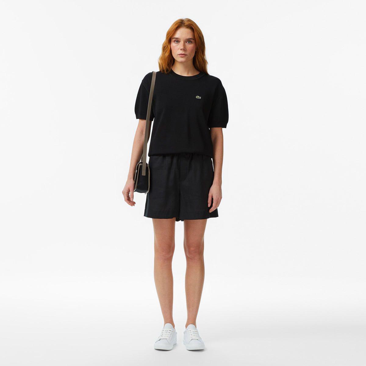 Lacoste Relaxed Fit Kadın Siyah Süveter