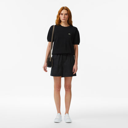 Lacoste Relaxed Fit Kadın Siyah Süveter
