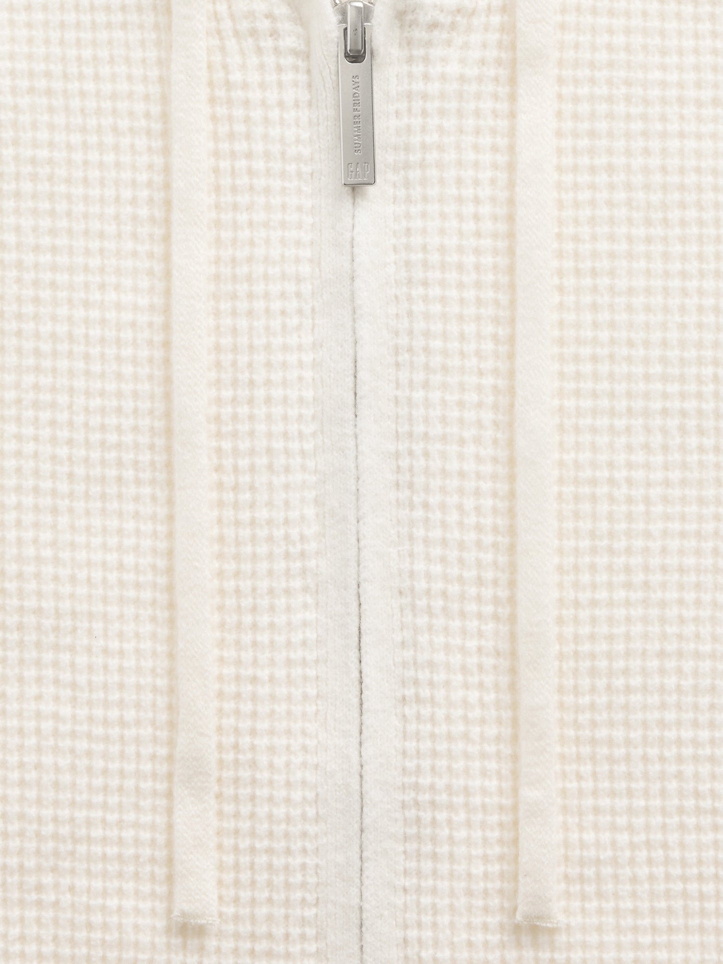 Kırık Beyaz Gap × Summer Fridays Cashsoft Waffle Crop Sweatshirt