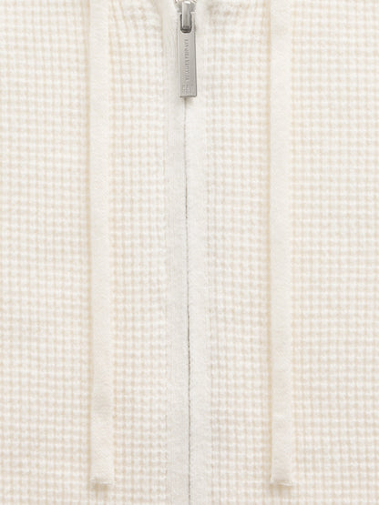 Kırık Beyaz Gap × Summer Fridays Cashsoft Waffle Crop Sweatshirt