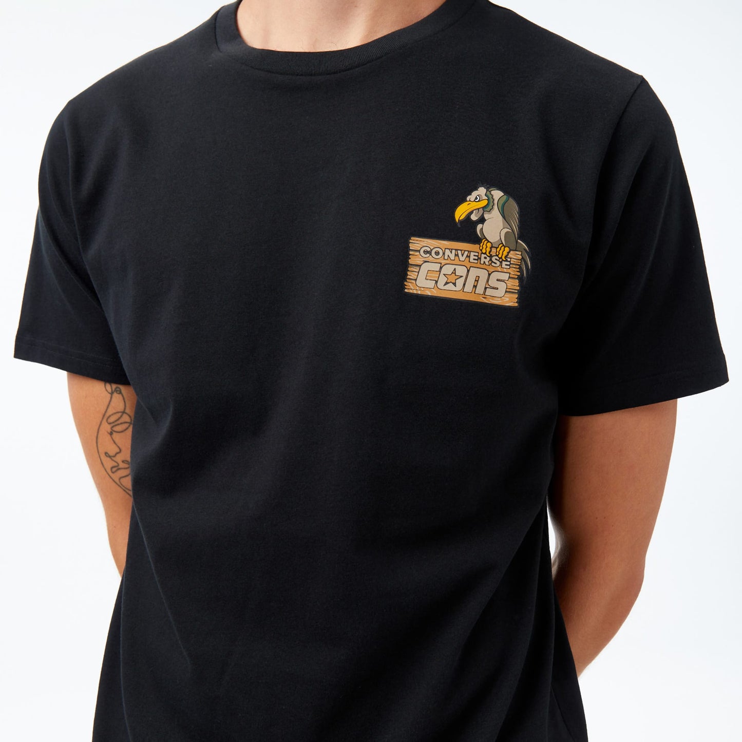 Converse Baskılı Erkek Siyah T-shirt