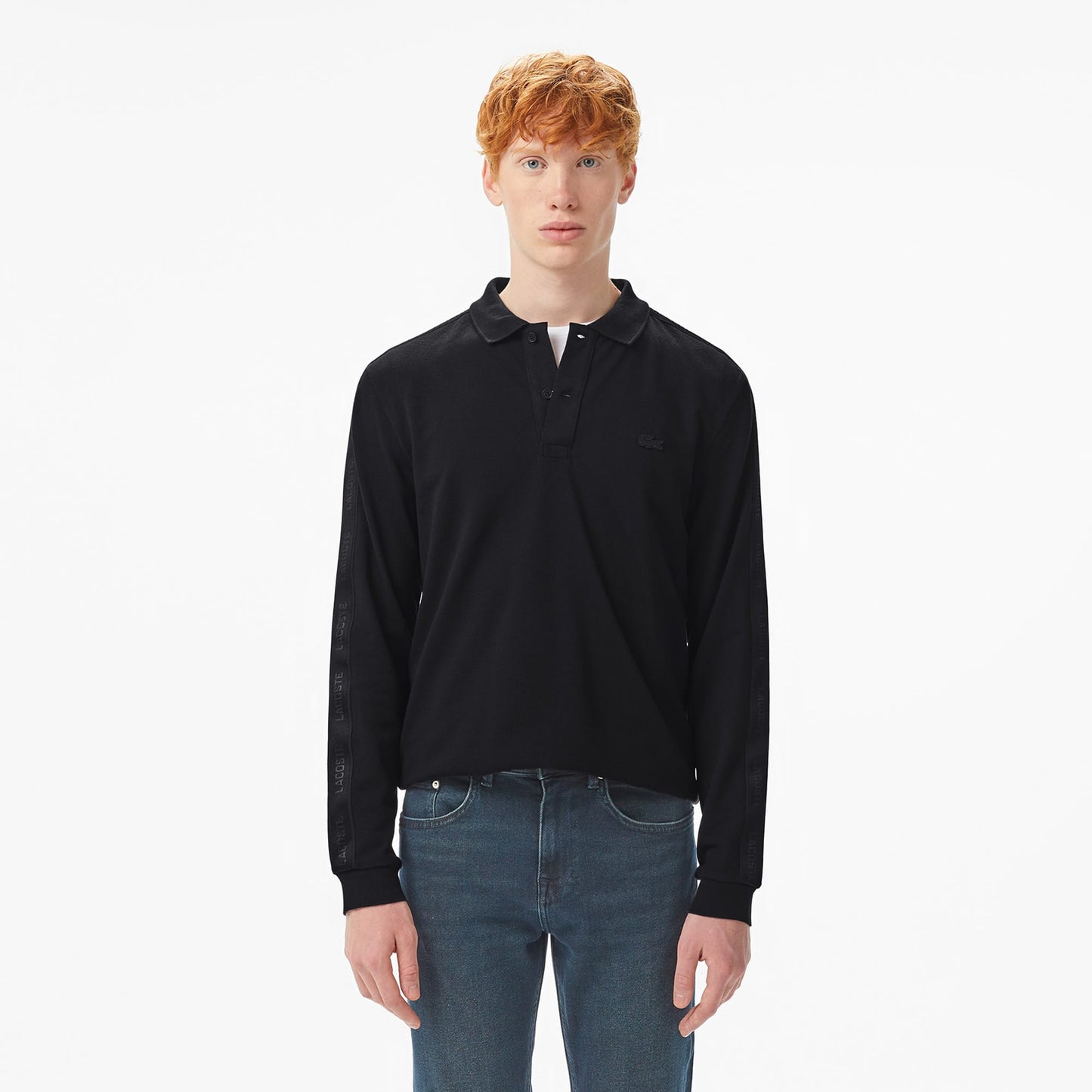 Lacoste Erkek Regular Fit Uzun Kollu Siyah Polo