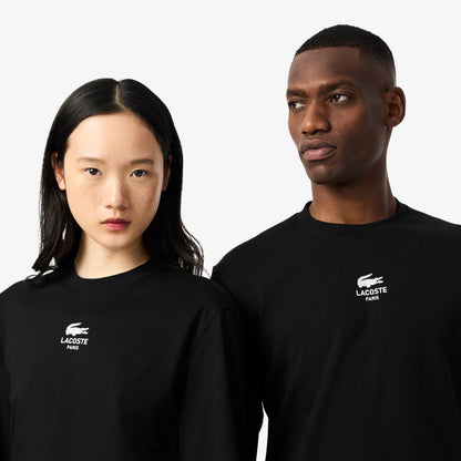 Lacoste Print Fleece Erkek Siyah T-shirt