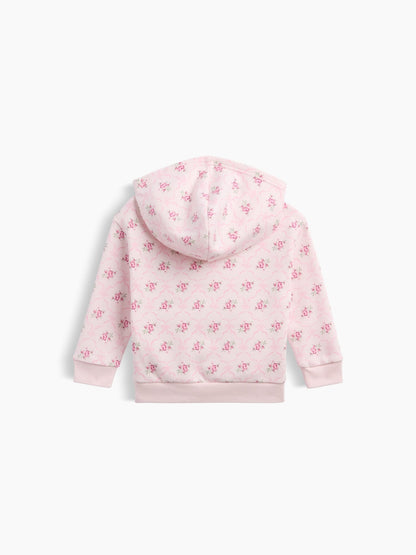 Açık Pembe Relaxed Baskılı Logo Sweatshirt
