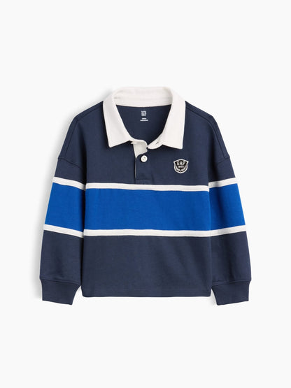 Lacivert Colorblock Rugby Polo T-shirt